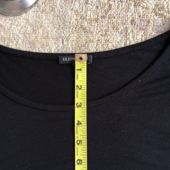 Eileen Fisher Black High front Low Back Sleeveless Butterfly Blouse Size L - Picture 16 of 16